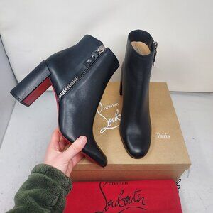 Christian Louboutin Black Ziptotal Black Ankle Boot